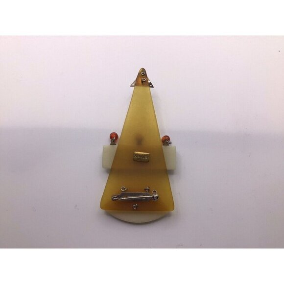 Effex Signed Brooch Pin Boho Artsy Design - Picture 2 of 5